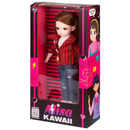 Кукла шарнирная Alisa Kawaii с длинными волосами брюнетка 30 см 1TOY Т24340 фото 2