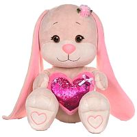 Мягкая игрушка Зайка Лин с Розовым Сердцем 20 см Jack & Lin JL-MRT-08202301-20