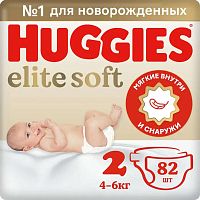 Подгузники Huggies Elite Soft 2 4-6кг 82шт 9400123