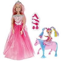 Кукла 29см София с дочерью на лошадке Карапуз 66325-22-S-BB