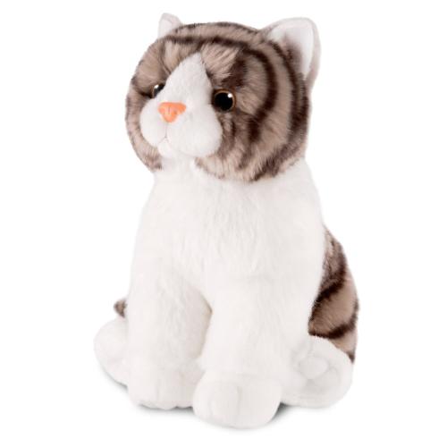 Мягкая игрушка Серый полосатый котик, 25 см MaxiToys ML-SO-130222-25-9 фото 2
