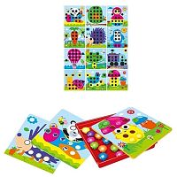 Мозаика детская Цветная фантазия 12 карточек Qkid YG787-30