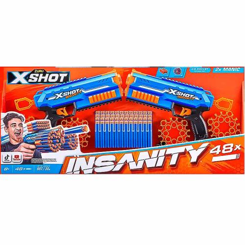 Набор из 2 Бластеров X-Shot Insanity Manic Blaster Zuru 36642 фото 2