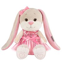 Мягкая игрушка Зайка Лин в розовом платье с пайетками 20 см Jack&Lin JL-04202312-20