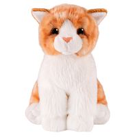 Мягкая игрушка Рыжий полосатый котик сидячий, 25 см MaxiToys ML-SO-130222-25-10