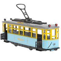 Игрушка металлическая Трамвай Ретро Технопарк TRAMMC1-17SL-BU