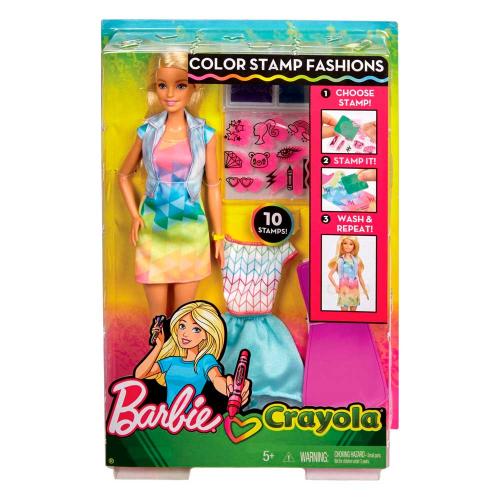Кукла Барби Crayola Модные наряды Barbie Mattel FRP05 фото 4