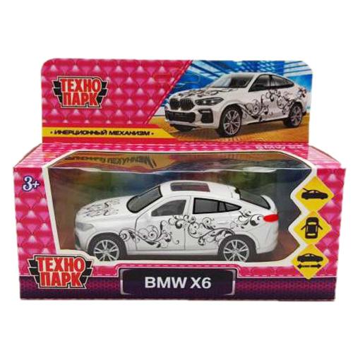 Машинка  металлическая BMW X6 для девочек Технопарк X6-12GRL-WH фото 5